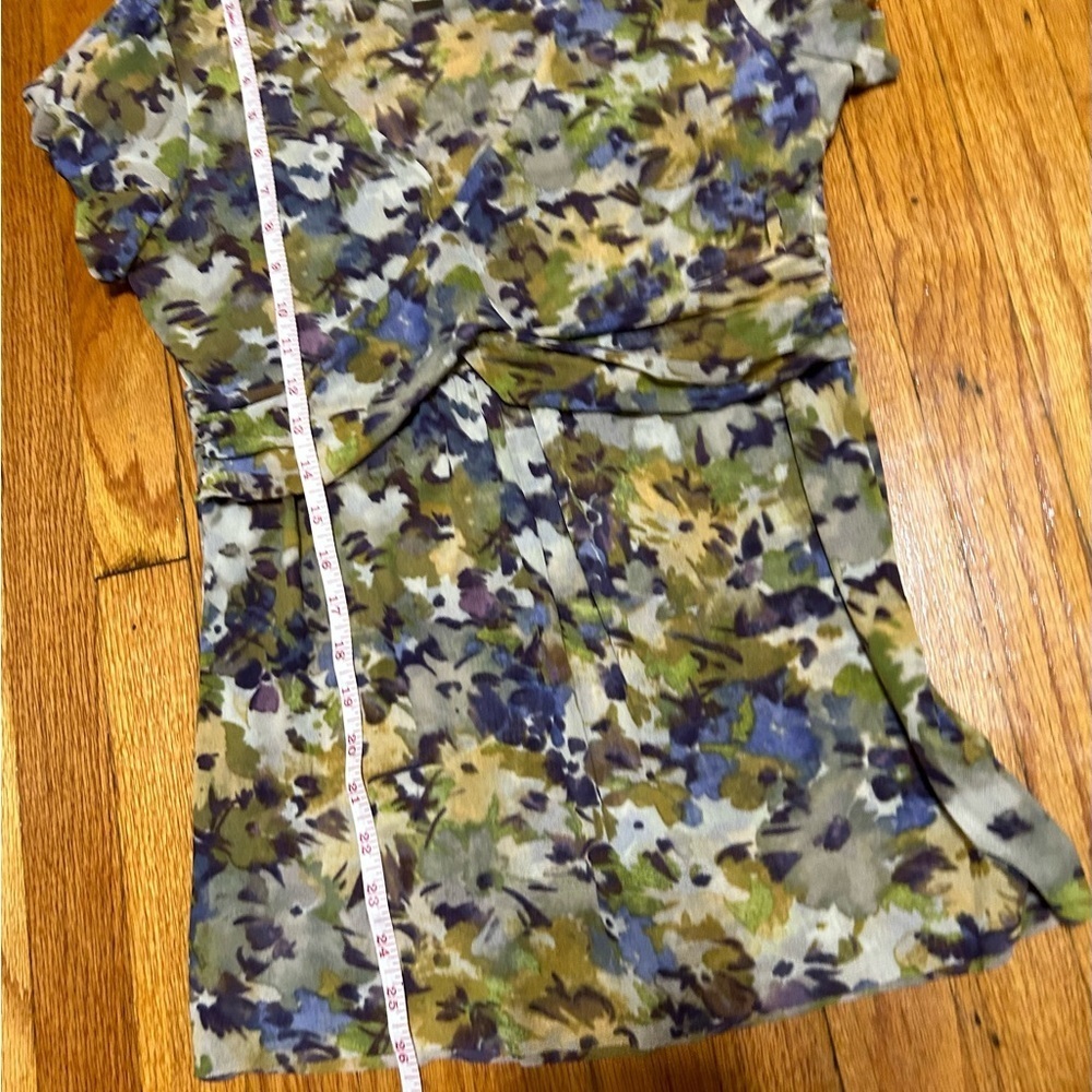 Ann Taylor LOFT Empire Floral Y2K Blouse Top Size M - Picture 6 of 9